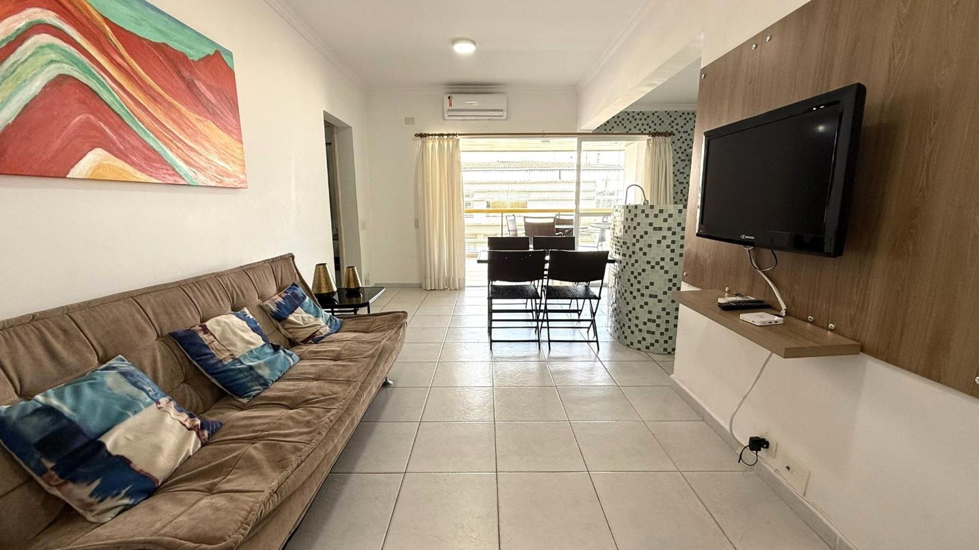 Flat A 1 Quadra Da Praia Das Pitangueiras - Ar Condicionado - 6 Pessoas Guarujá Zewnętrze zdjęcie